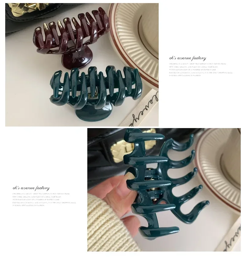 Fashion Women Hair Claw Elegant Colorful Solid Color Claw Clip Girls Hair Barrettes 7cm Hair Clips Hairs Accessories 2025 New