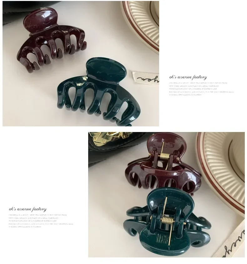 Fashion Women Hair Claw Elegant Colorful Solid Color Claw Clip Girls Hair Barrettes 7cm Hair Clips Hairs Accessories 2025 New