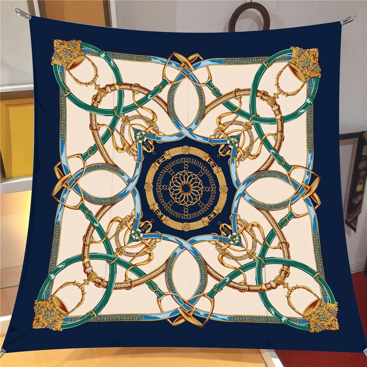 New Summer Air-conditioned Room Warm Square Scarf French Fashion Women's Shawl Gift Fashion Trend Headscarf