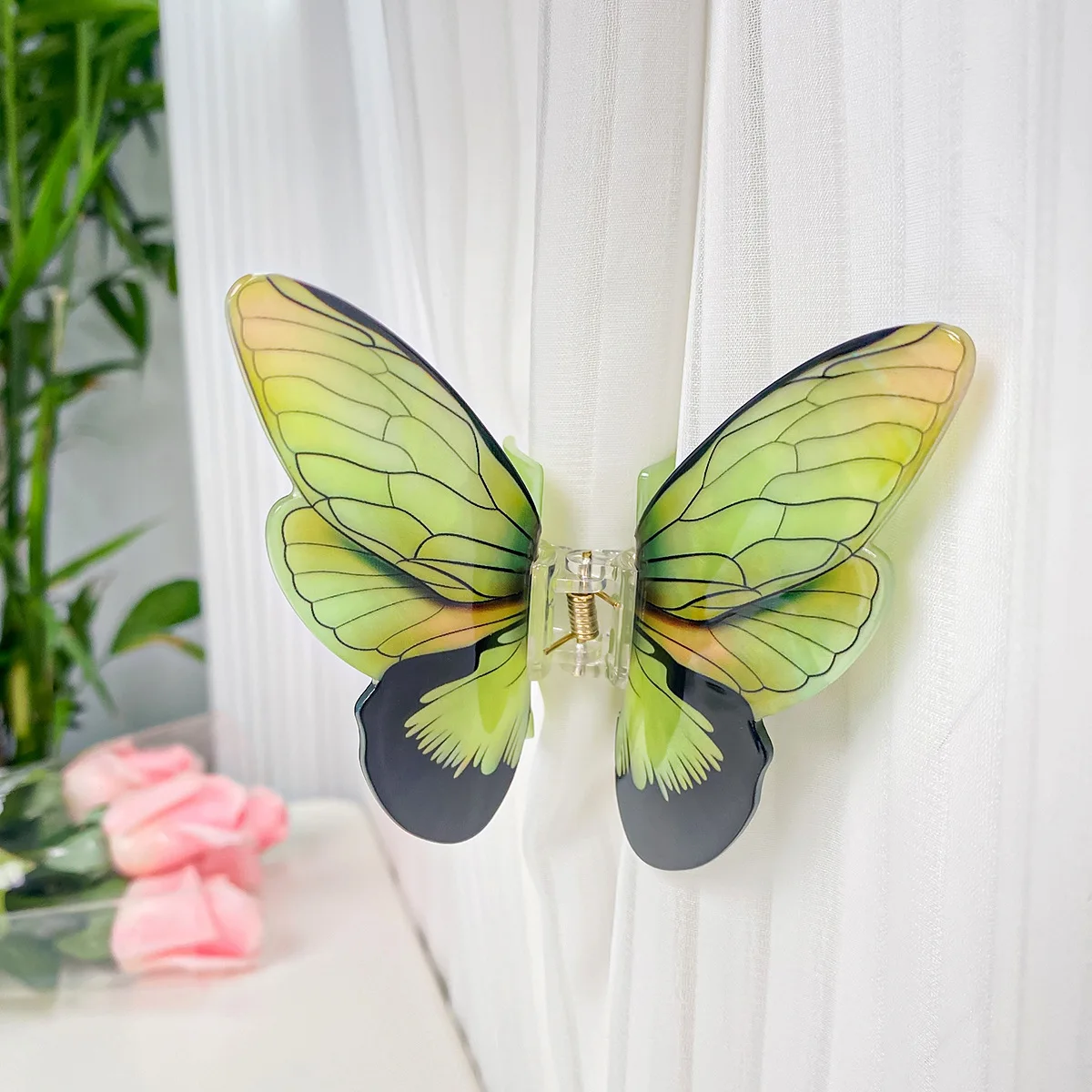 1 simulated butterfly grab clip temperament hairpin coiffit Shark clip high-grade hair accessories