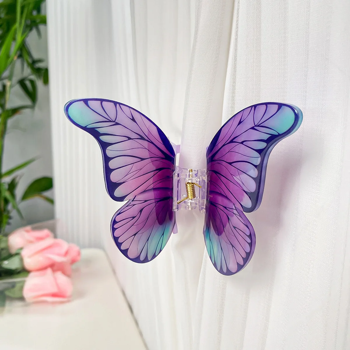 1 simulated butterfly grab clip temperament hairpin coiffit Shark clip high-grade hair accessories
