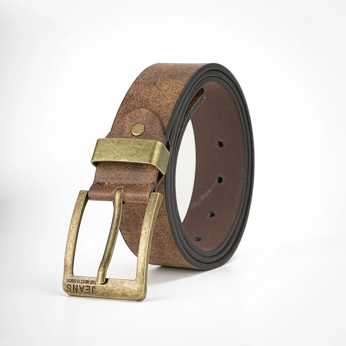 A Men's and Women's Casual Retro Belt Western Style! PU Leather Belt with Metal Buckle, Suitable for Daily Work Wear