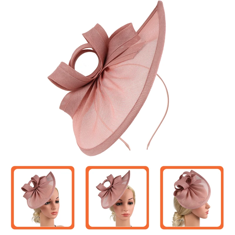 New Cocktail Tea Party Fascinator Headband Vintage Kentucky Derby Bowknot Fascinators for Wedding Women