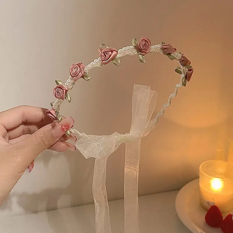 1Pcs Fashion Ribbon Bow Tassel Flower Hairbands Hair Hoops For Women Girls Party Hair Accessories