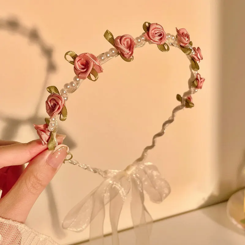 1Pcs Fashion Ribbon Bow Tassel Flower Hairbands Hair Hoops For Women Girls Party Hair Accessories