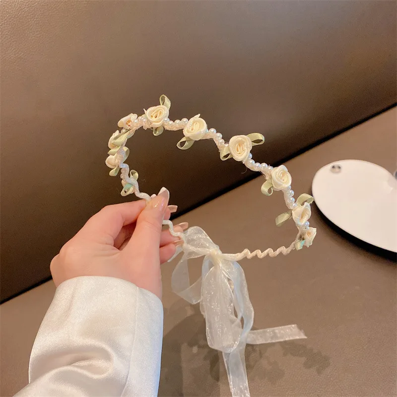 1Pcs Fashion Ribbon Bow Tassel Flower Hairbands Hair Hoops For Women Girls Party Hair Accessories