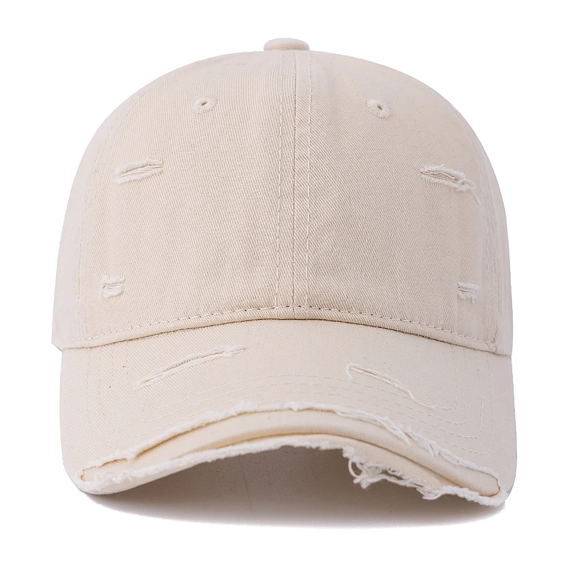 Hot Sale Washed Cotton Retro Distressed style Cap High Quality Baseball Cap Women Dopamine Cap Outdoor Hats