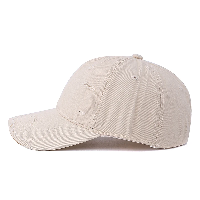 Hot Sale Washed Cotton Retro Distressed style Cap High Quality Baseball Cap Women Dopamine Cap Outdoor Hats