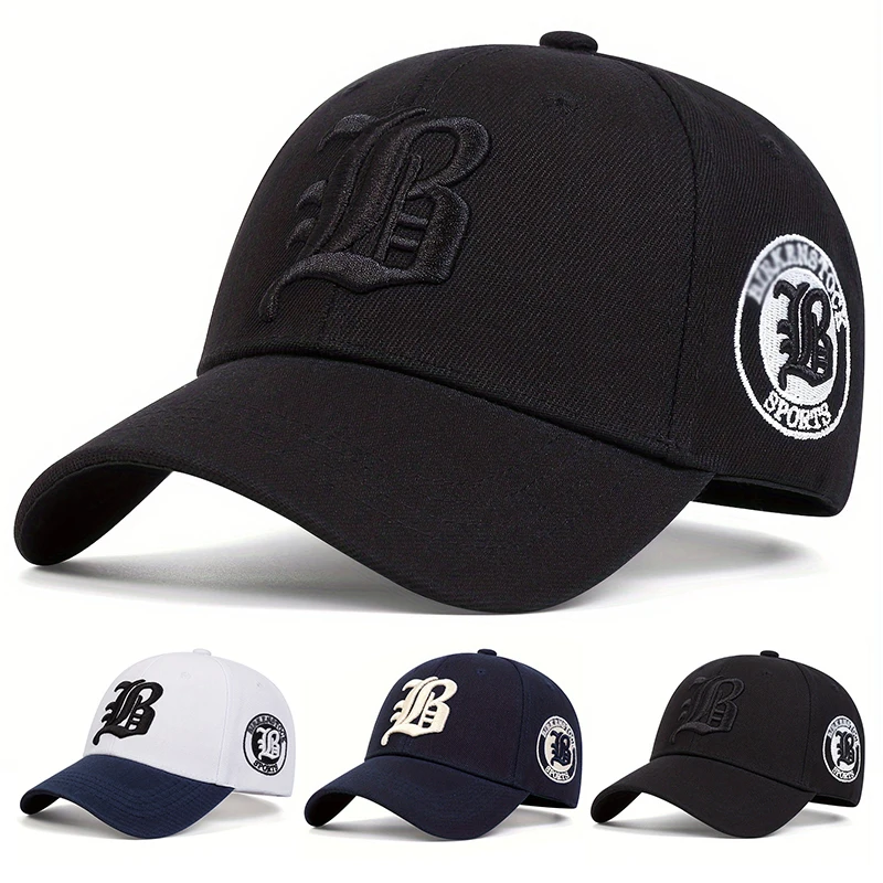 Unisex Gothic Letter FLB Embroidery Baseball Caps Spring and Autumn Outdoor Adjustable Casual Hats Sunscreen Hat Sports Cap