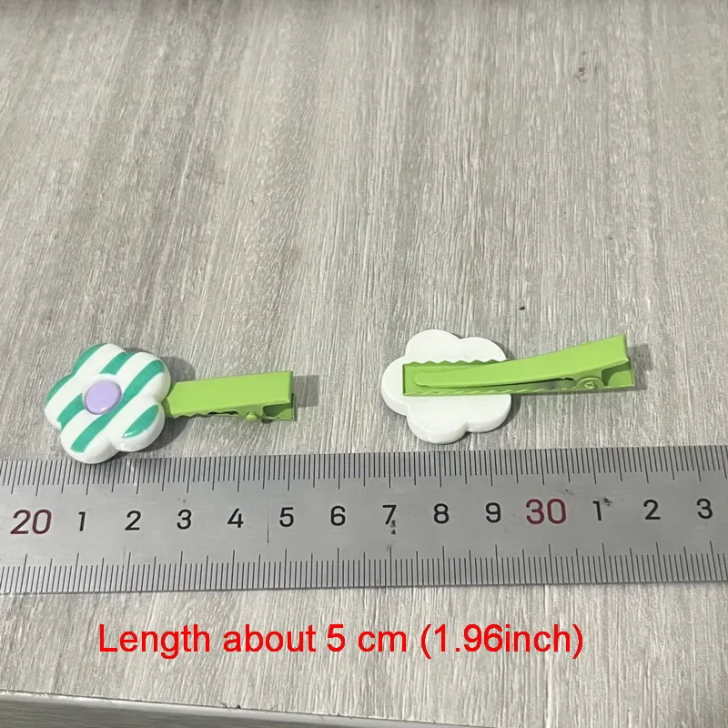 2025 New 2Pcs/Set Floral Shiny Side Clips Polka Dot Flowers Hairpins For Girls Baby Cute Hair Clips Kids Hair Accessories