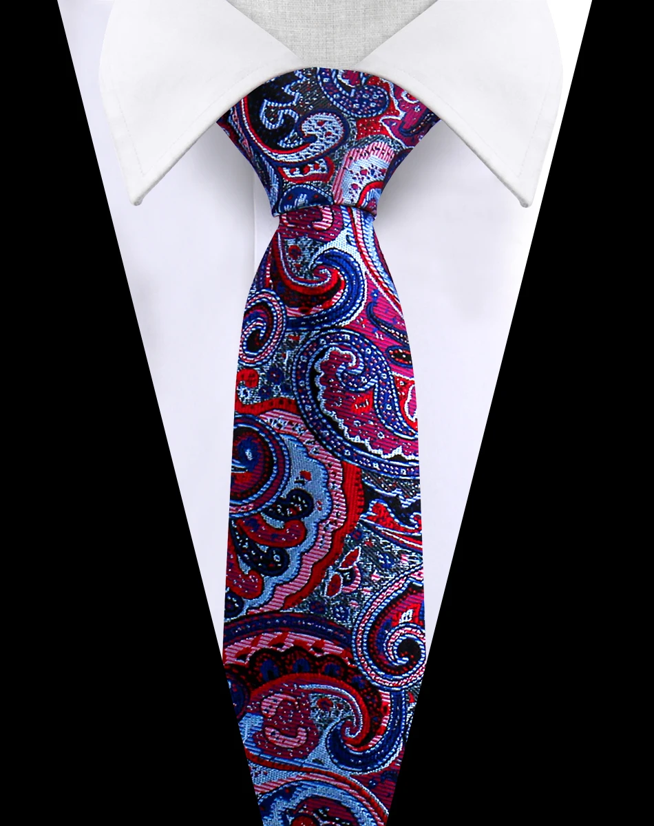 36 Color Men Ties Luxury Paisley Necktie Business Banquet Tie For Man Fashion Blue Vintage Slim Skinny Wedding Gravatas Gifts