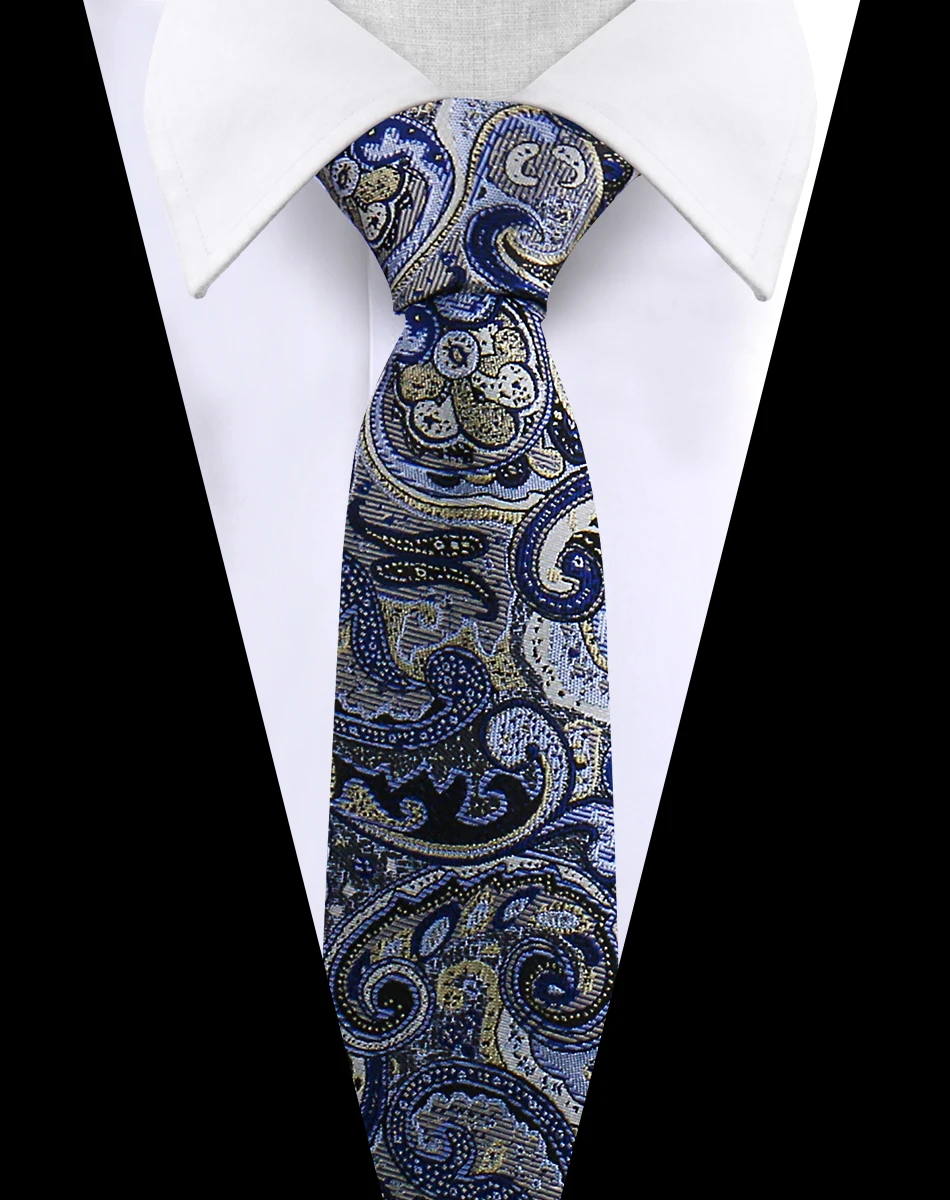 36 Color Men Ties Luxury Paisley Necktie Business Banquet Tie For Man Fashion Blue Vintage Slim Skinny Wedding Gravatas Gifts