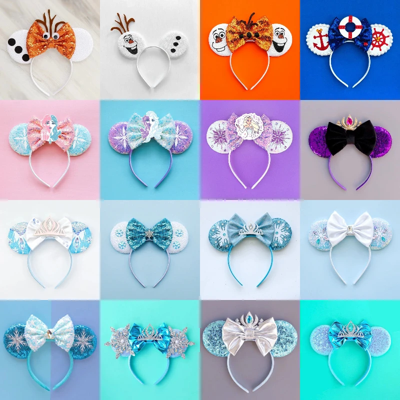 Cartoon Stitch Headbands For Women Letters Birthday Girl Hairband Kids Happy Mickey Ears Hair Accessories Adults Disney Headwear