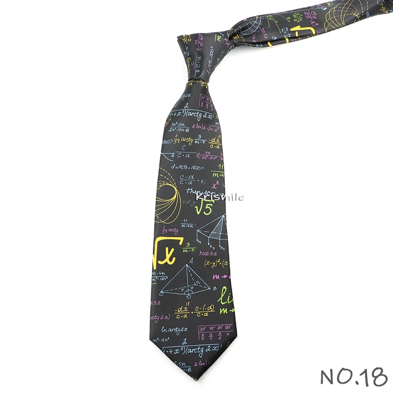 Men's Vintage Imitation Silk Ties 8cm Animal Mathematical Formula Architecture Retro Printing Necktie Party Suit Shirt Accessory
