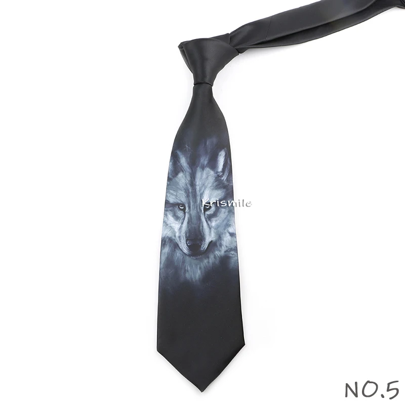 Men's Vintage Imitation Silk Ties 8cm Animal Mathematical Formula Architecture Retro Printing Necktie Party Suit Shirt Accessory