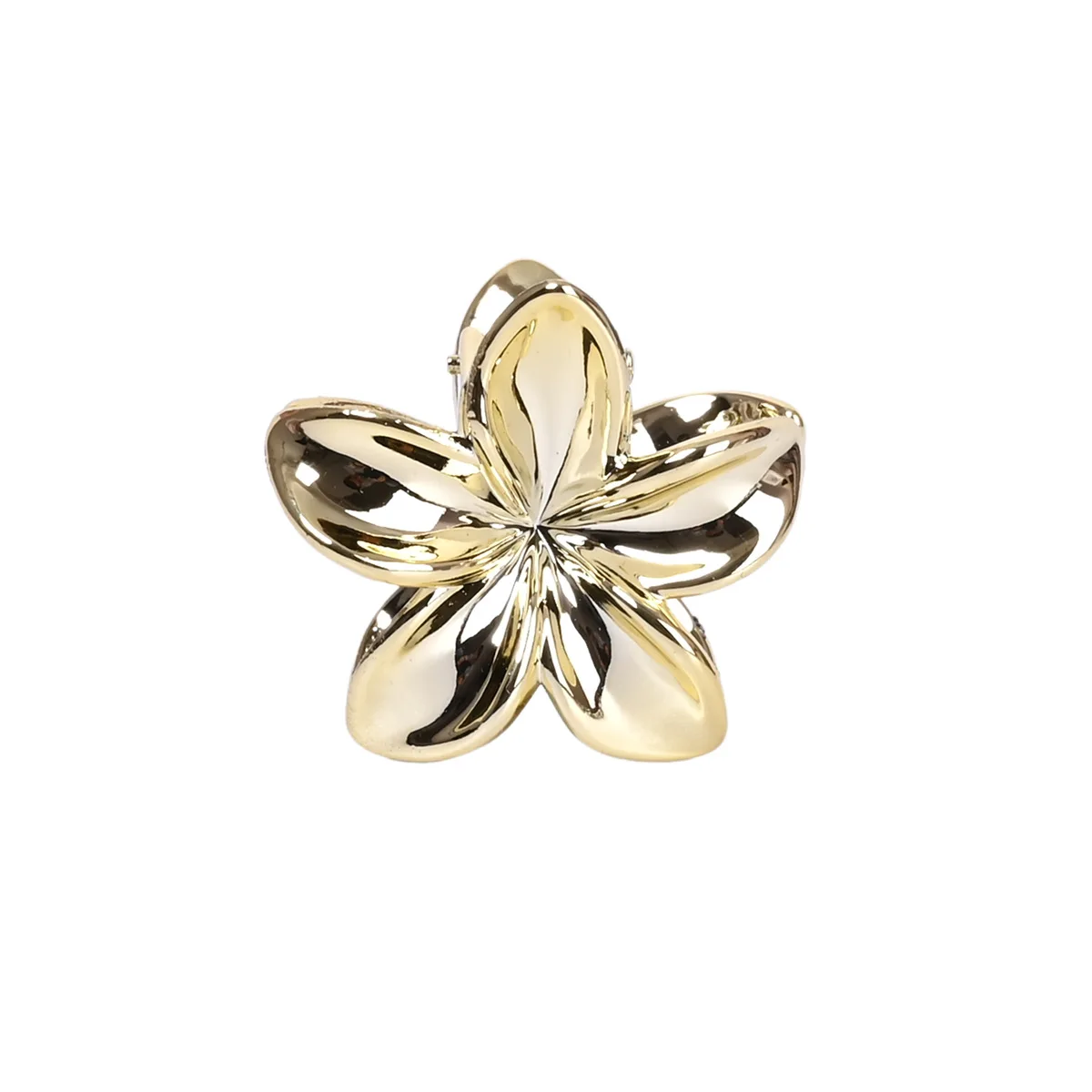 Fashion Egg-Shaped Shiny Flower Hair Clip 4cm Daily Party Hair Accessory for Women