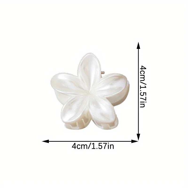 Fashion Egg-Shaped Shiny Flower Hair Clip 4cm Daily Party Hair Accessory for Women