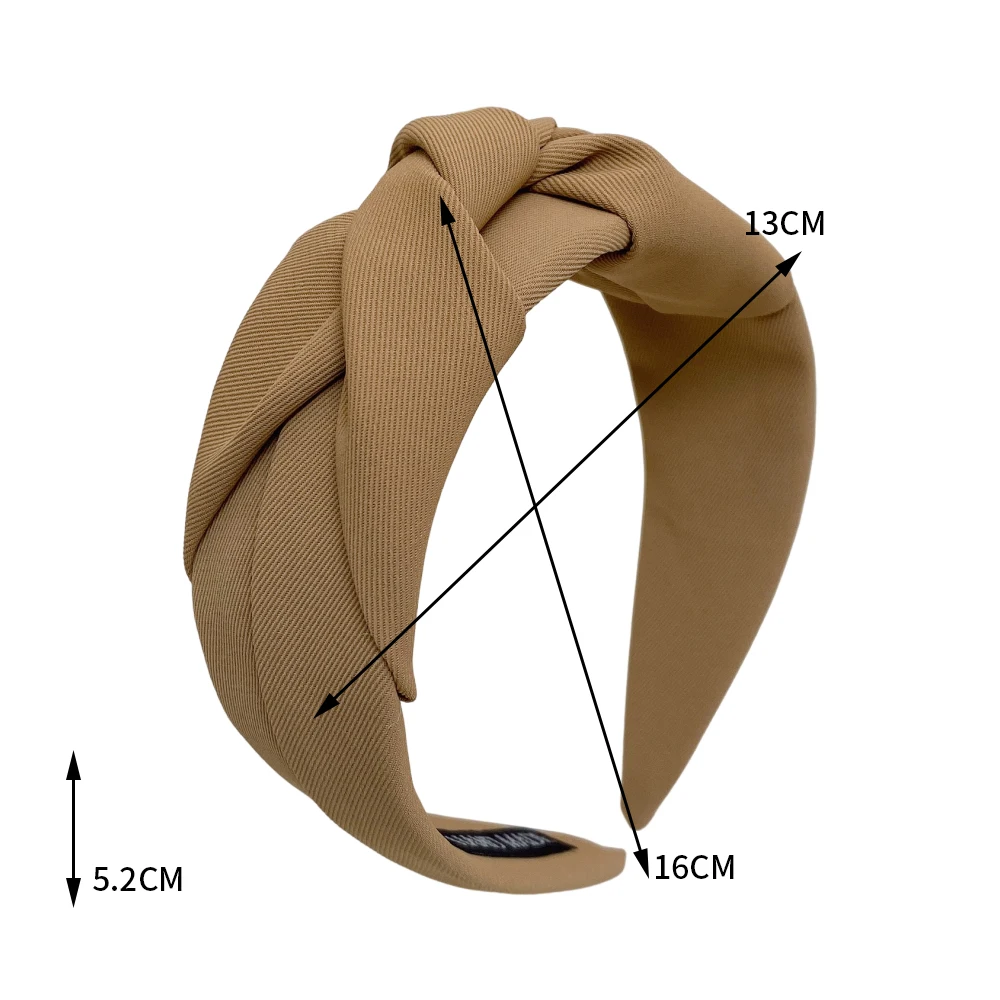 Girls Vintage Hair Bands Cloth Wide Hairband New Knotted Headbands for Women Headdress Soft Hair Hoop Hair Accessories Headwear
