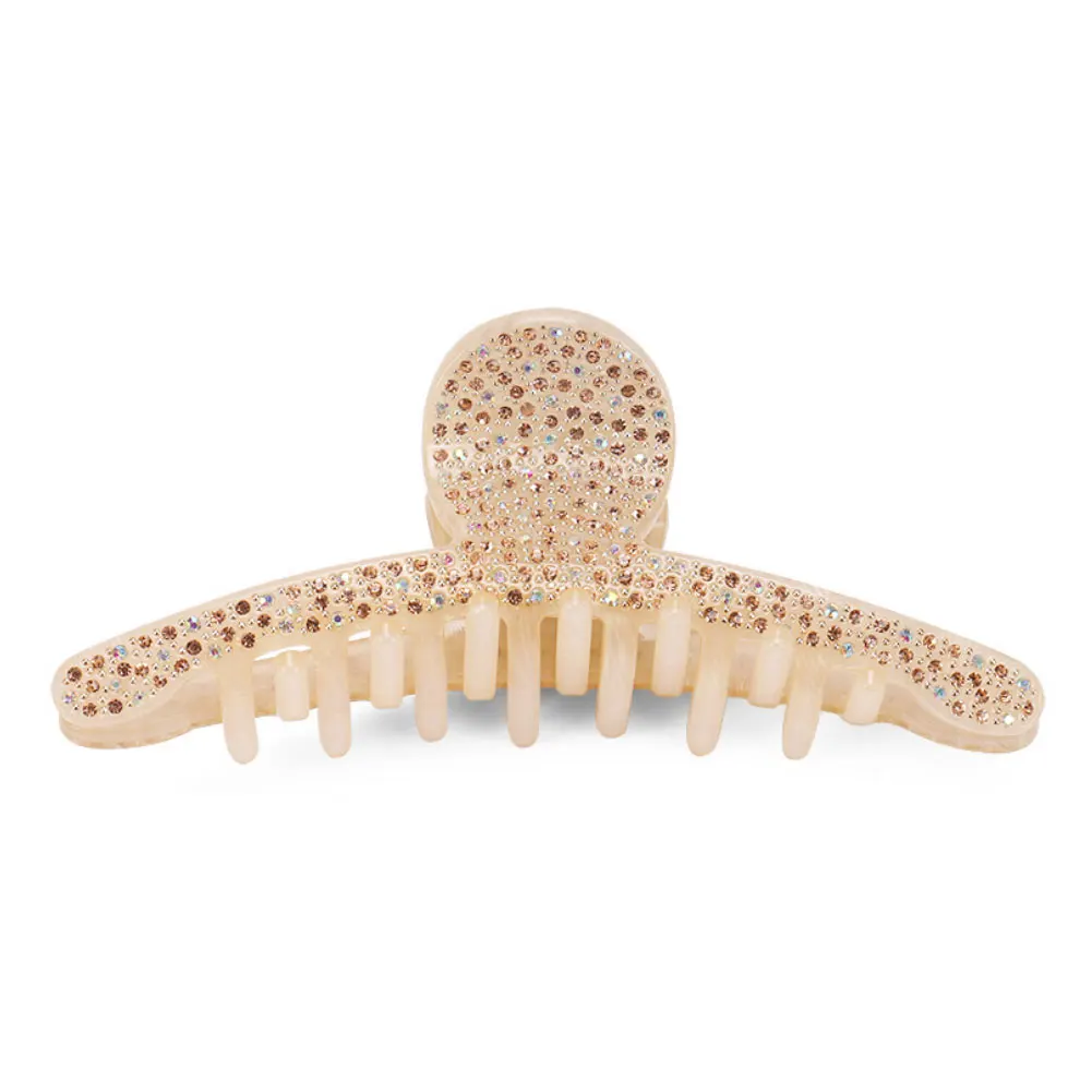 Luxury Spark Rhinestones Hair Claw Clip for Women Girls Charming Handmade Hair Jewelry Ornament Accessory - Office Career Party