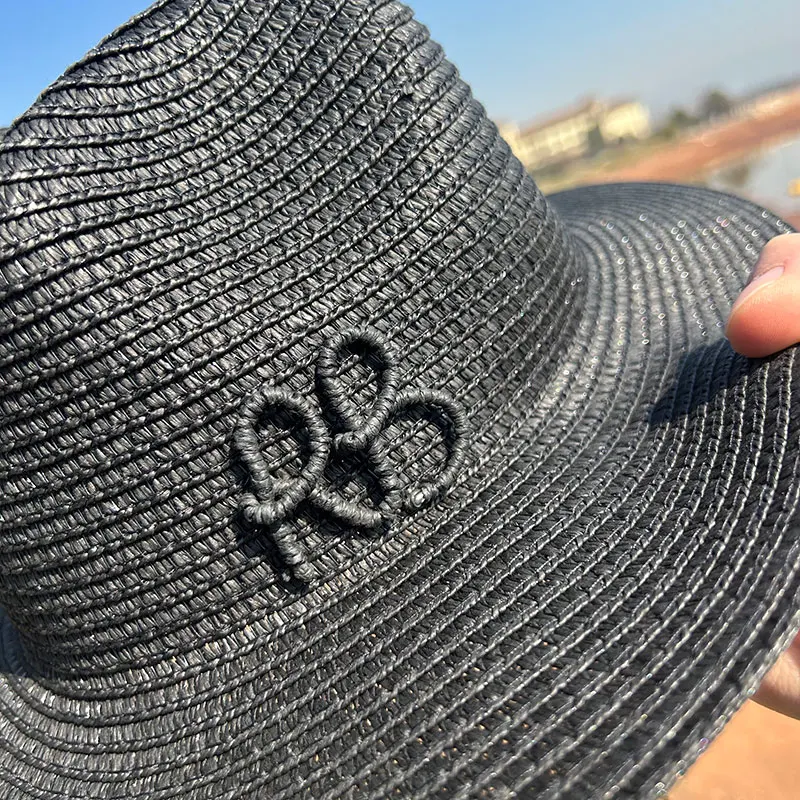 Summer Fedora Hat Metal Chain Beach Hats Customized New English Letter Hats For Men And Women Panama Punk Hats Derby Party Hat
