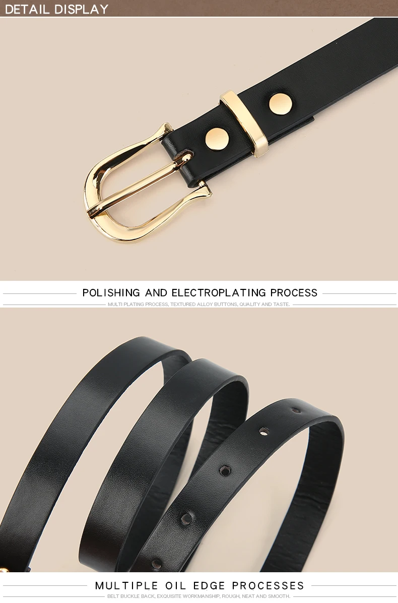 5pcs Belt Women Fashion PU Leather Thin Belts with Alloy Buckles in Solid Color Simple Pin Buckle Thin Belt For Jeans Dresses