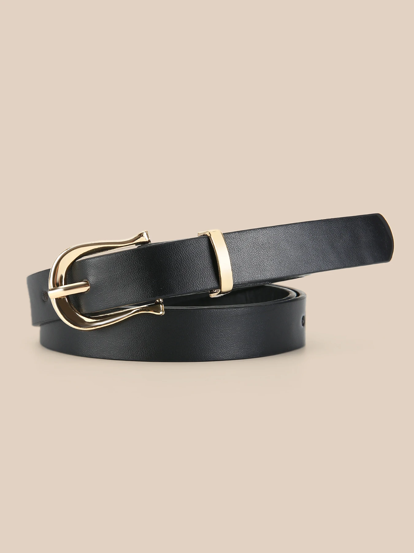 5pcs Belt Women Fashion PU Leather Thin Belts with Alloy Buckles in Solid Color Simple Pin Buckle Thin Belt For Jeans Dresses