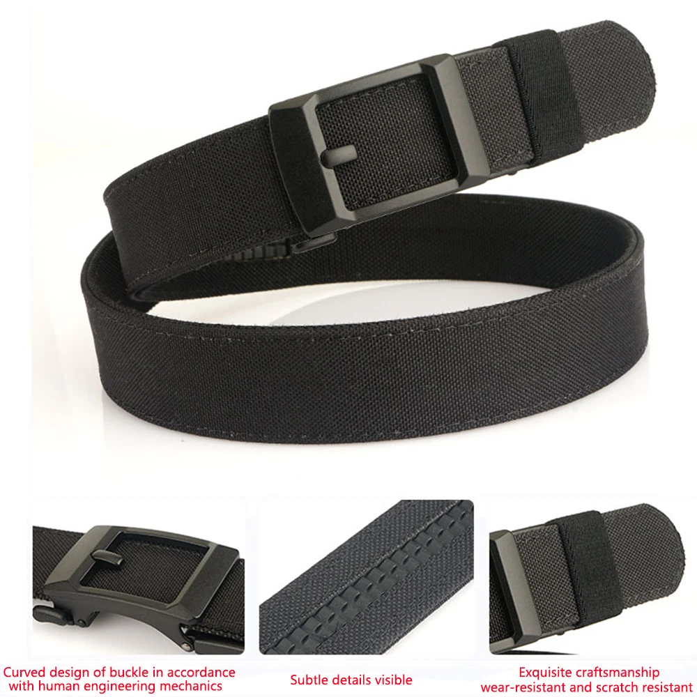 TUSHI New Military Belt For Men Sturdy Nylon Metal Automatic Buckle Police Duty Belt Tactical Outdoor Girdle IPSC Accessories