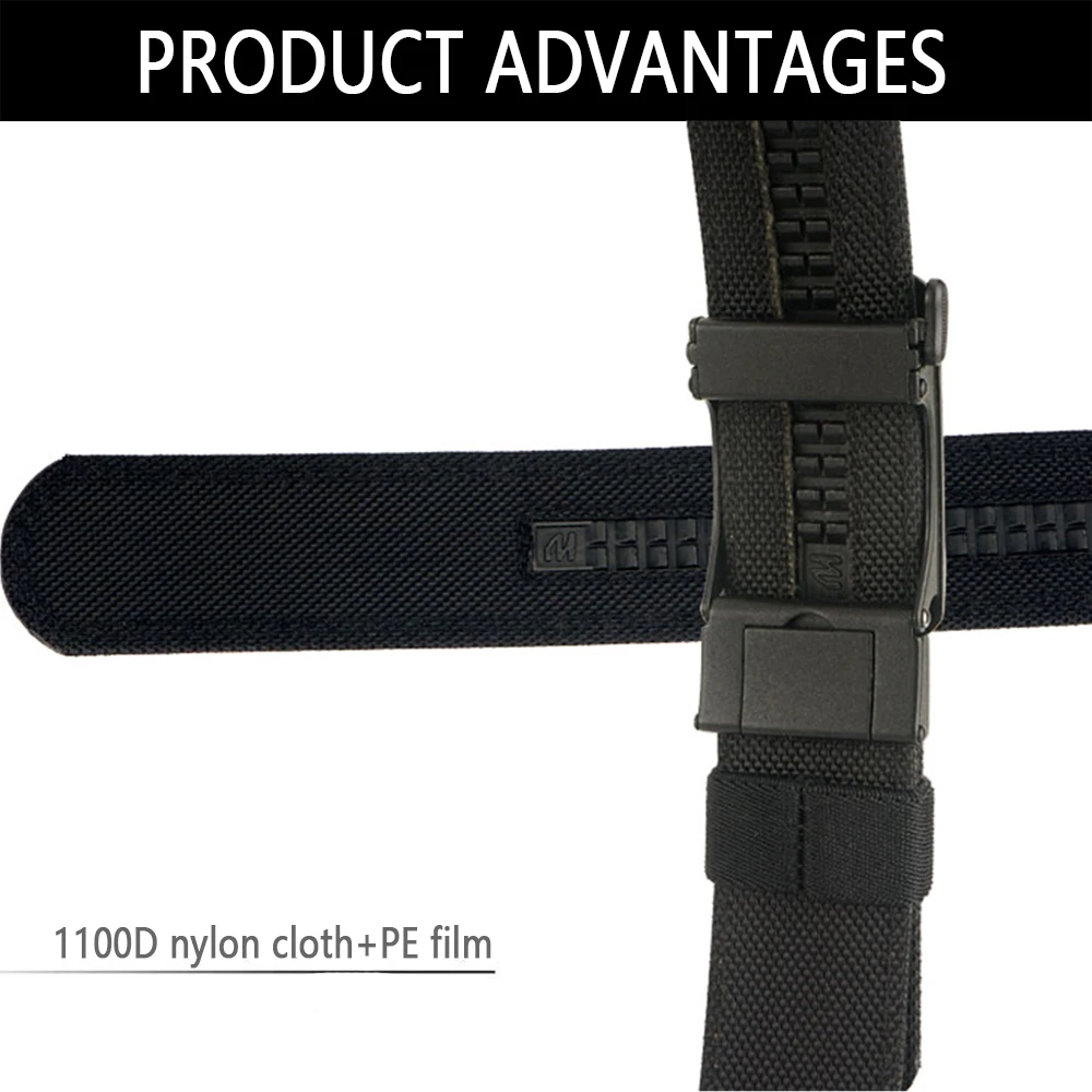 TUSHI New Military Belt For Men Sturdy Nylon Metal Automatic Buckle Police Duty Belt Tactical Outdoor Girdle IPSC Accessories