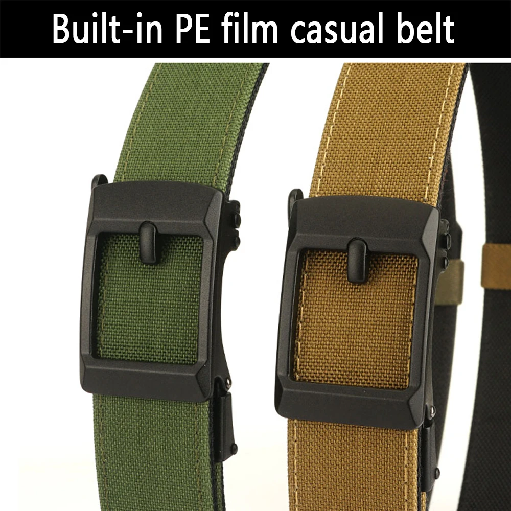 TUSHI New Military Belt For Men Sturdy Nylon Metal Automatic Buckle Police Duty Belt Tactical Outdoor Girdle IPSC Accessories