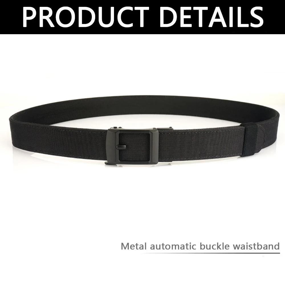 TUSHI New Military Belt For Men Sturdy Nylon Metal Automatic Buckle Police Duty Belt Tactical Outdoor Girdle IPSC Accessories