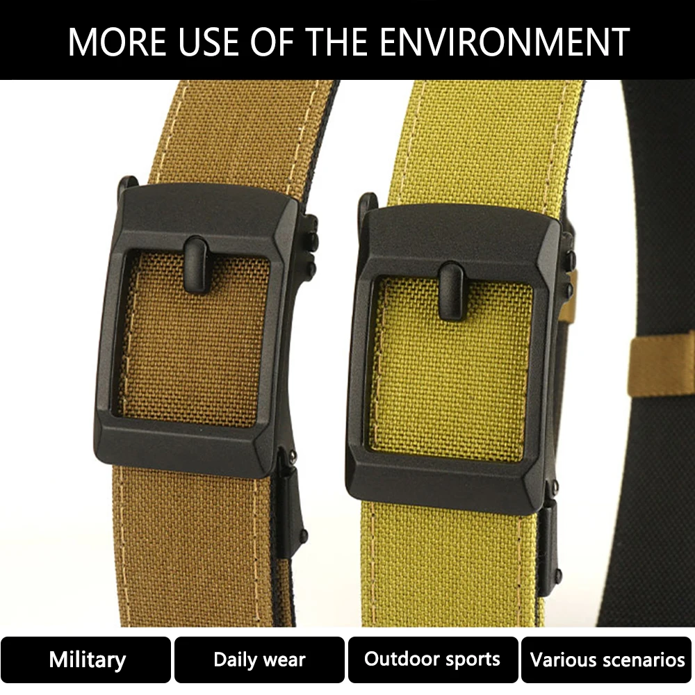 TUSHI New Military Belt For Men Sturdy Nylon Metal Automatic Buckle Police Duty Belt Tactical Outdoor Girdle IPSC Accessories