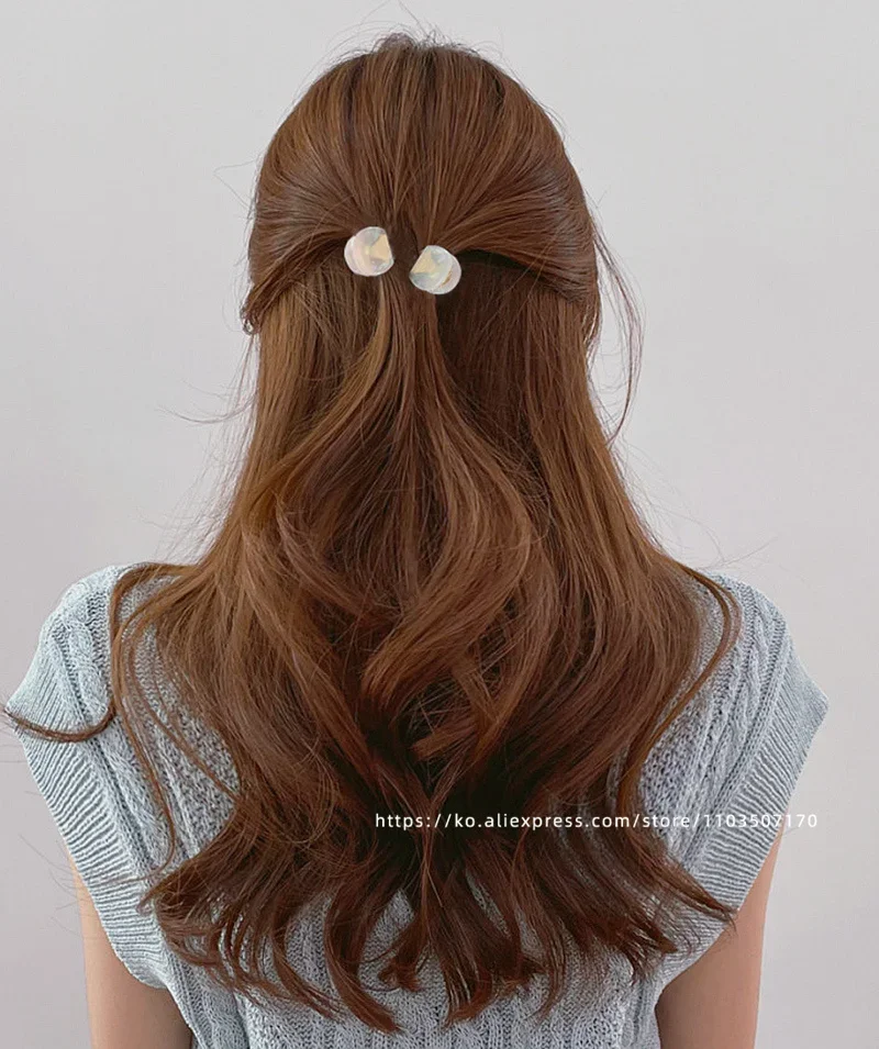 Cute little bear ear clip~Korea France simple round hair clip, small bangs clip, side clip