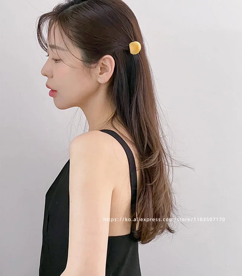 Cute little bear ear clip~Korea France simple round hair clip, small bangs clip, side clip