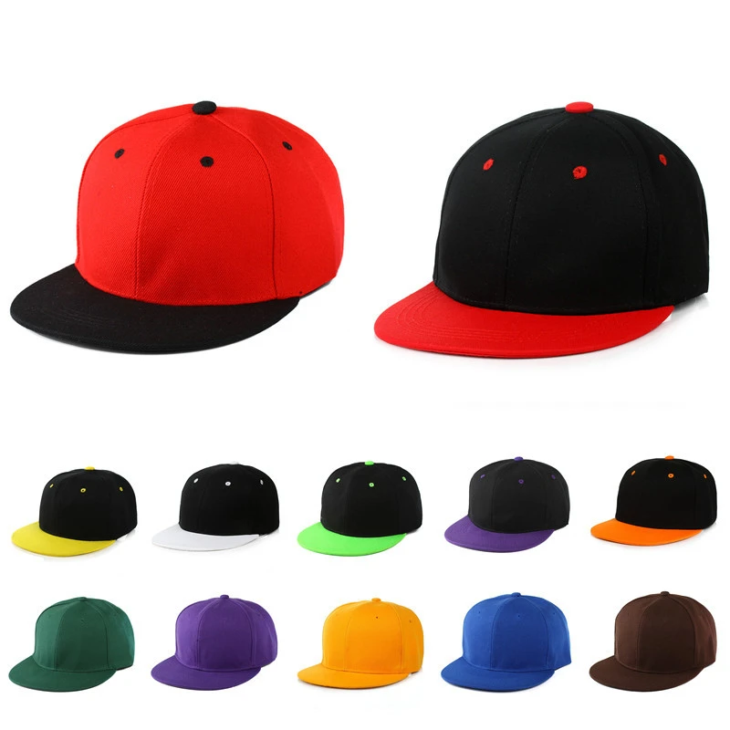 Baseball Caps For Men Women Unisex Hip Hop Solid Color Flat Brim Snapback Hats For Women Spring Summer Sun Hat Street Dance Kpop