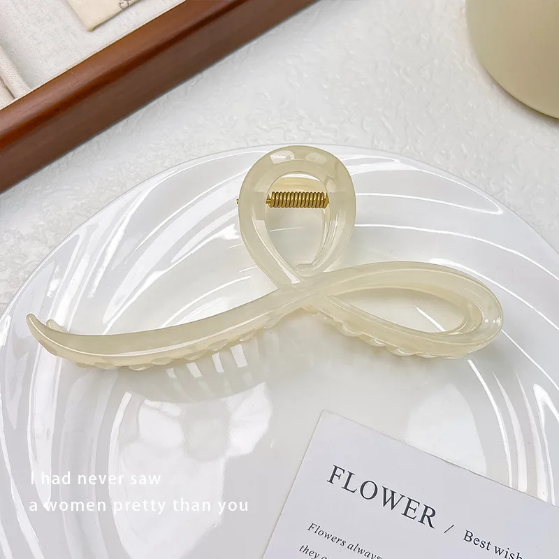 Elegant Jelly Color Bow Hair Claw For Women Girls Sweet Hair Ornament Back Headband Hair Clips Hairpin Fashion Hair Accessories