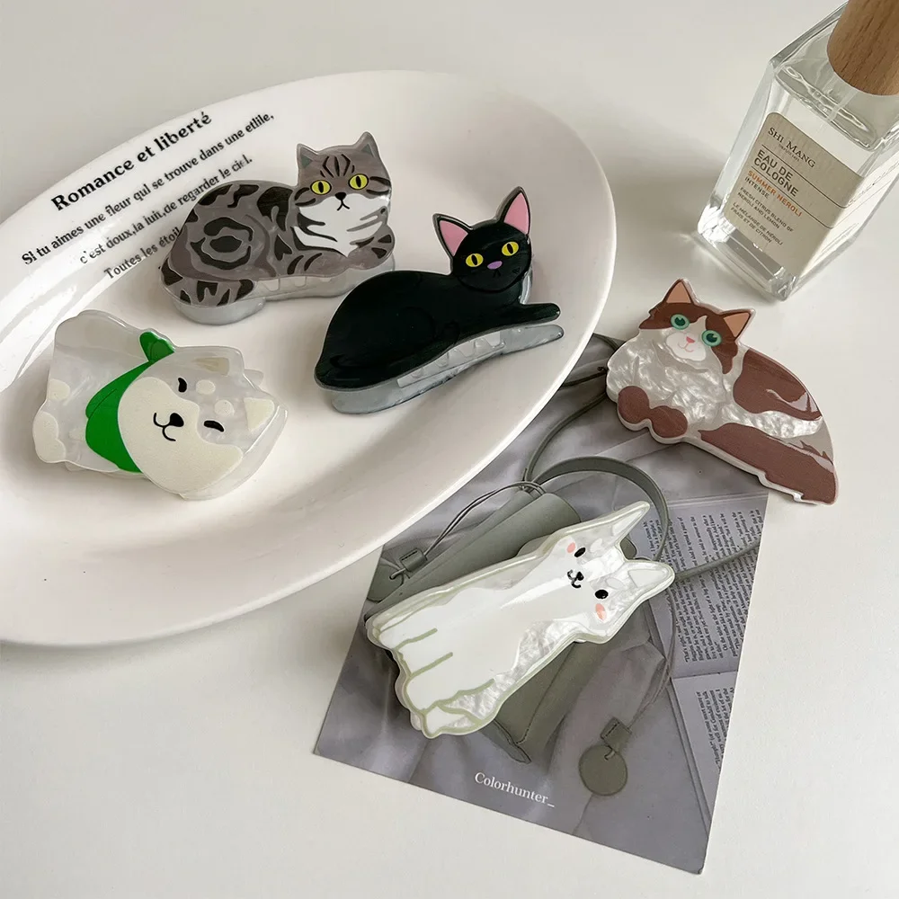 1pcs Cat Hairpin Lady Cute Little Hairpin Short Long Hair Hairpin for Daughter Lover Girl School Partner