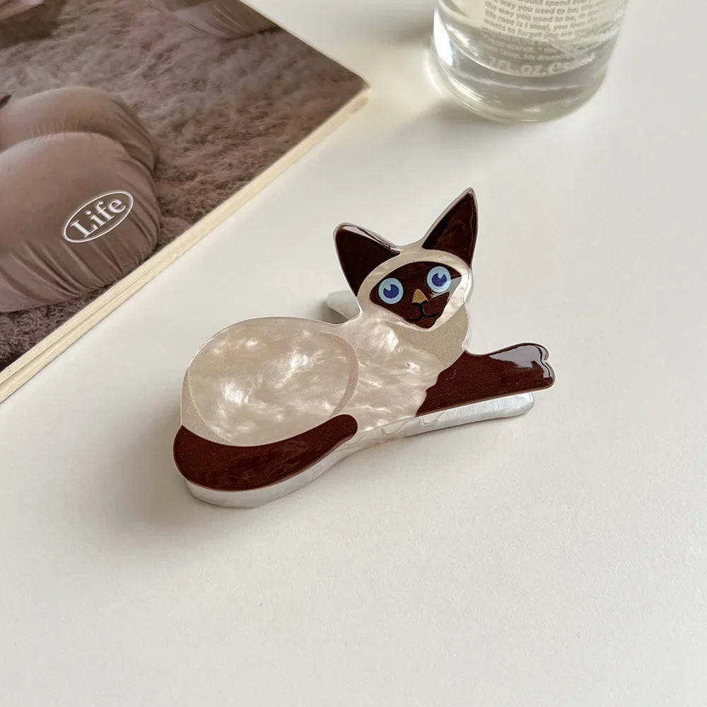 1pcs Cat Hairpin Lady Cute Little Hairpin Short Long Hair Hairpin for Daughter Lover Girl School Partner