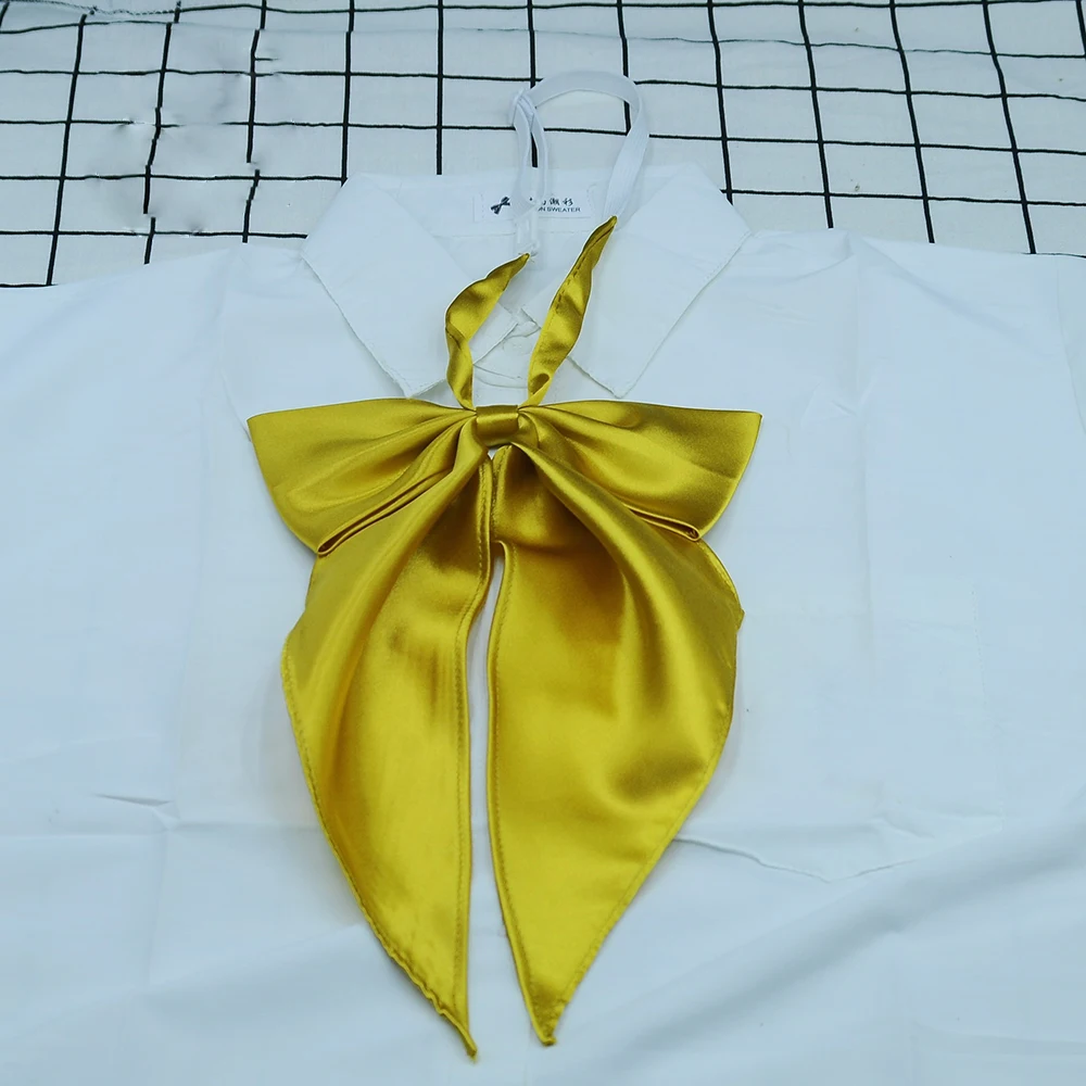 Preppy Chic Solid Color JK Uniform Bowties Women Red Butterfly Oversized Swallowtail Bowknot College Girls Collar Fashion Cravat