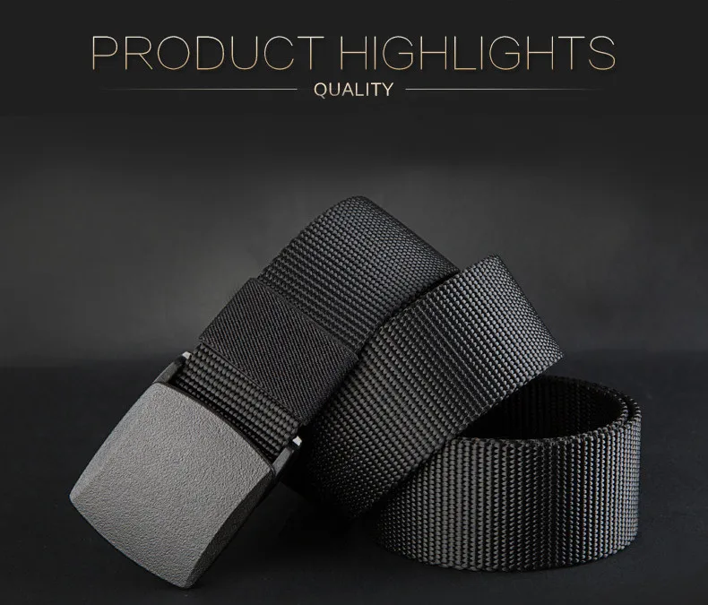 Men's Belt Outdoor Casual Canvas Belt Free Training Nylon Tactical Belt With Pants Jeans Belt Sports Belts For Men Women