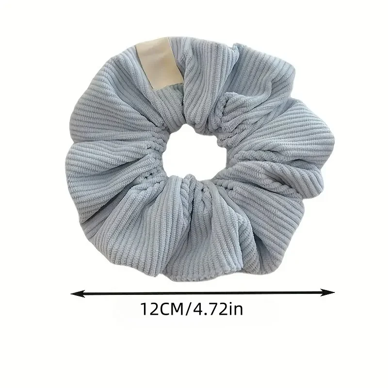 Four Beige Corduroy Hair Bands Are Soft and Skin-Friendly, Making It Easy to Create a Gentle Atmosphere in Spring!