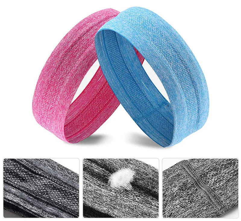Fashion Summer Sports Headband For Men Non-slip Silicone Sweat Absorbing Headband Women Yoga Fitness Running Hair Accessories