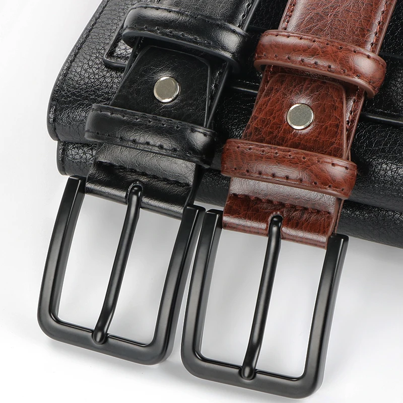 Men's Leather Pin Buckle Casual Retro Leather Belt Youth Jeans Belt, Father's Day Gift