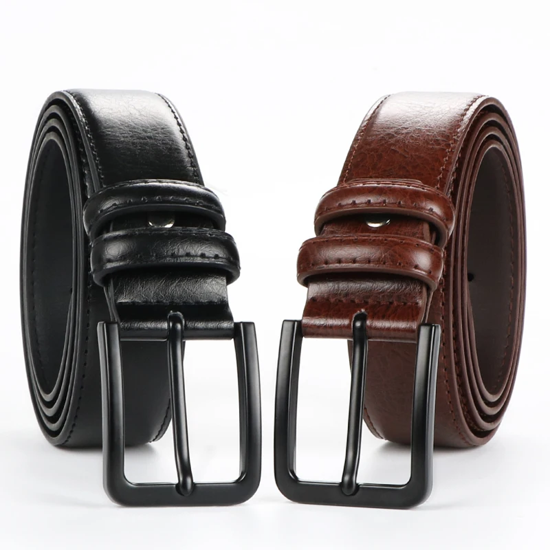 Men's Leather Pin Buckle Casual Retro Leather Belt Youth Jeans Belt, Father's Day Gift