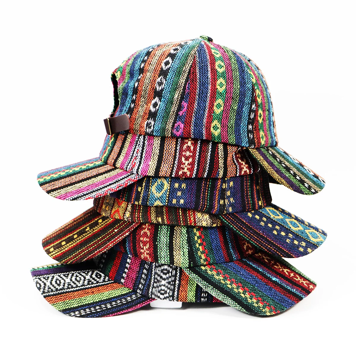 Bohemian Style Unisex Random Colorful Patterned Fabric Patchwork Baseball Cap Design Four Seasons Universal Hat