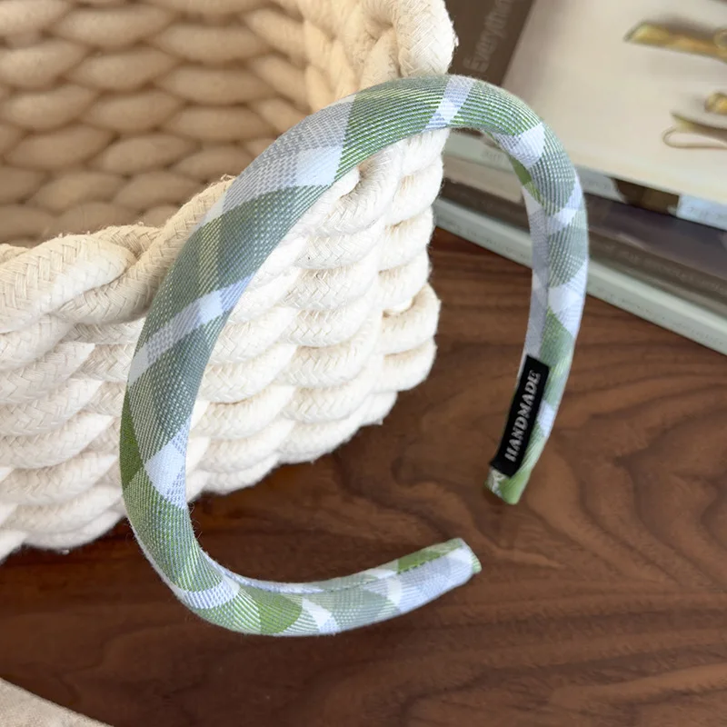Headbands for Women Japanese Fashion Vintage Plaid Hair Hoop Hairbands Sweet Girl Hair Accessories Hair Bands Headdress Headwear