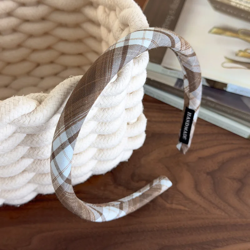 Headbands for Women Japanese Fashion Vintage Plaid Hair Hoop Hairbands Sweet Girl Hair Accessories Hair Bands Headdress Headwear