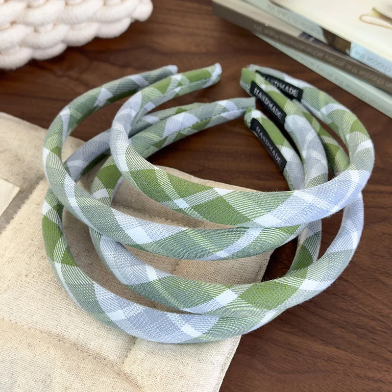 Headbands for Women Japanese Fashion Vintage Plaid Hair Hoop Hairbands Sweet Girl Hair Accessories Hair Bands Headdress Headwear