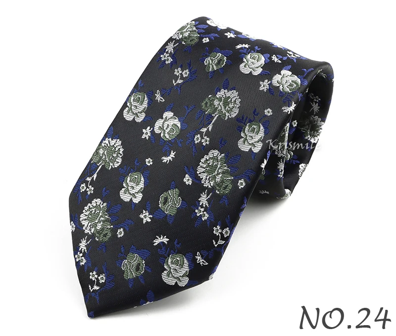 Novelty Floral Ties For Women Men Green Blue Flower Casual Necktie Wedding Party Business Office Daily Wear Cravat Accessory