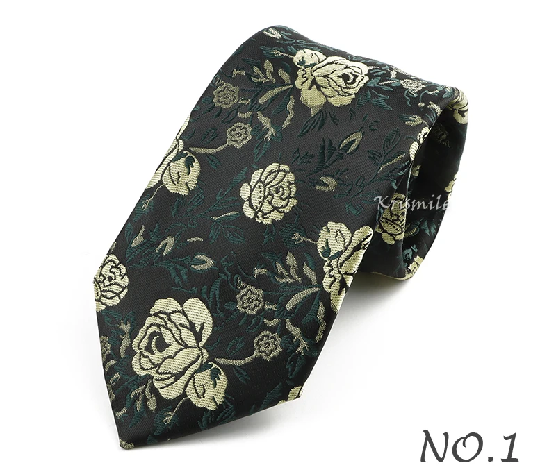 Novelty Floral Ties For Women Men Green Blue Flower Casual Necktie Wedding Party Business Office Daily Wear Cravat Accessory