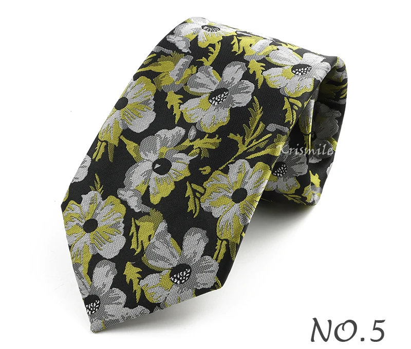Novelty Floral Ties For Women Men Green Blue Flower Casual Necktie Wedding Party Business Office Daily Wear Cravat Accessory